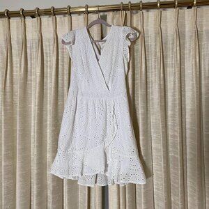 White Cotton Mini Dress